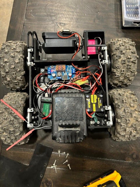 September 2024, the second prototype was finished, and field testing took place. This is where the theory came to life; it’s a low-clearance rover that solved my dad’s crawlspace inspection issues.