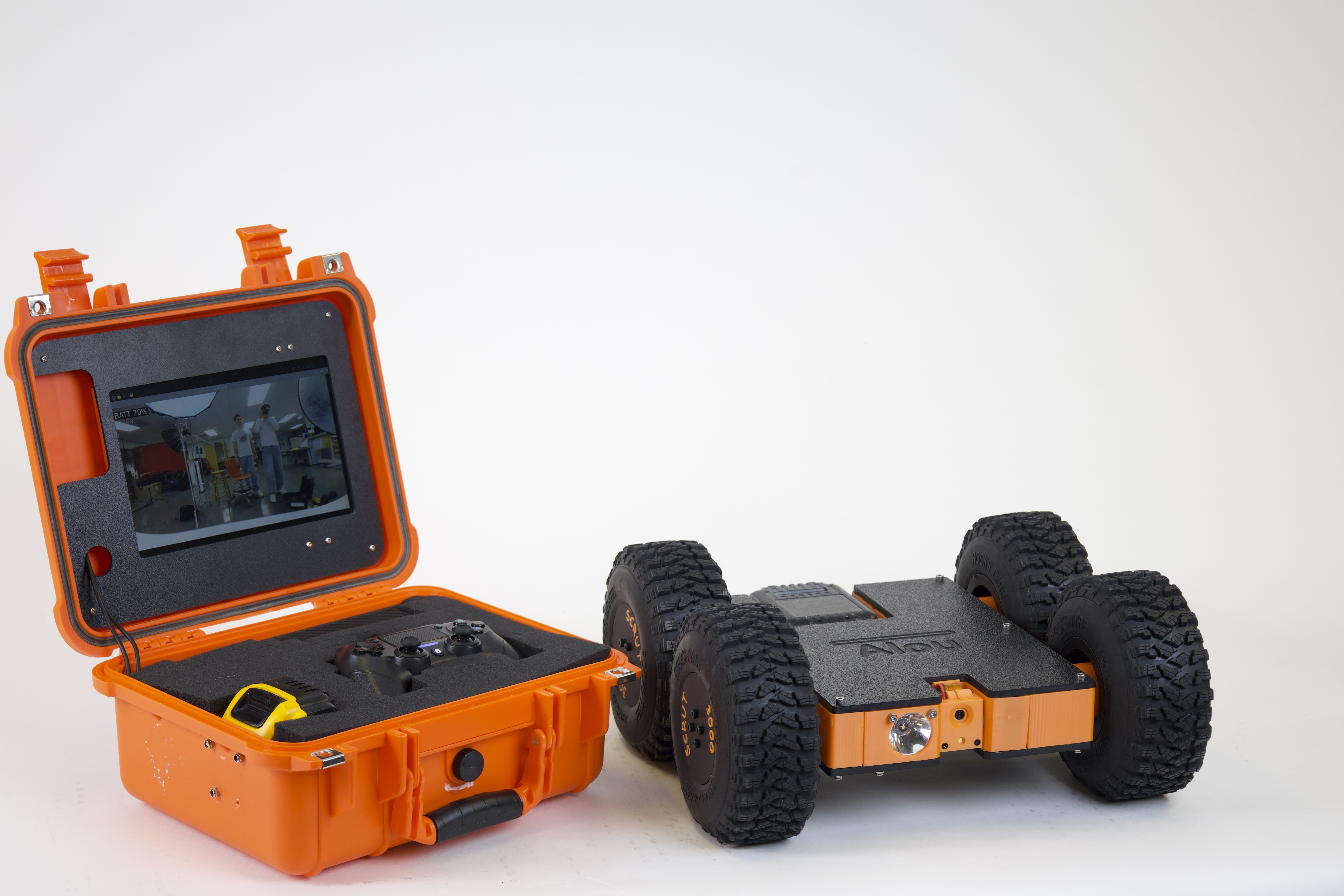 Remote crawlspace inspection crawler with live-view controller